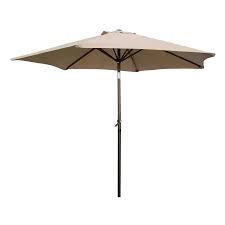 International Caravan Khaki Market 8 5 Ft Auto Tilt Hexagon Patio Umbrella With Bronze Aluminum Frame Lowes Com In 2020 Patio Umbrella International Caravan Patio