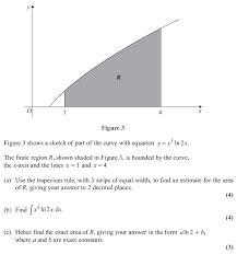 Worksheet of questions to find the area under a curve. Exam Questions Integration Examsolutions