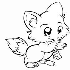 The book has pages on the moose, cougar, loon, canada goose, muskrat, arctic fox, arctic hare, caribou, polar bear, and beaver. Cute Baby Fox Coloring Page Free Printable Coloring Pages For Kids