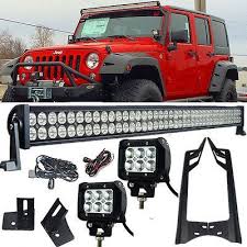 Replacing the yj's headlights is as simple as removing the bezel and unclipping the unit from the wiring harness. Jeep Jk Pack 3 07 2016 52 Light Bar 2 Pods And All Brackets Jeep Jeep Jk Accessories Jeep Jk