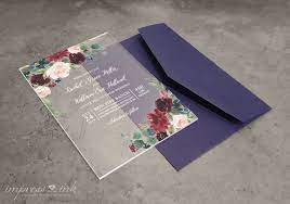 Clear Acrylic Invitations Plastic Wedding Invites Burgundy Etsy Clear Acrylic Wedding Invitations Acrylic Invitations Clear Wedding Invitations