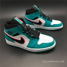 Top Deals Air Jordan 1 Mid South Beach Turbo Green Black Hyper Pink Orange Peel Price 98 53 Nike Dunk Jordan Shoes Girls Sneakers Men Fashion Hype Shoes