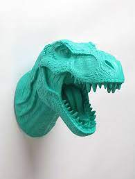 Dinosaur Head Wall Mount The Crowley Turquoise Resin T Rex Dinosaur Wall Art Dinosaur Decor By White Faux Taxidermy Jurassic Bedroom White Faux Taxidermy Dinosaur Room Dinosaur Head Wall Mount