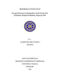 Doc Tugas Metodologi Penelitian Bab I Ii Iii I Kadek Mas Adi Gunawan 1412014016 Div Pariwisata Mas Adi Academia Edu