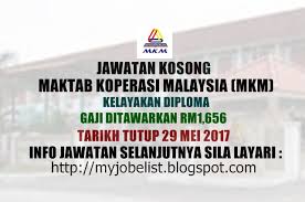 Sebarang pengambilan tebaru kpdrm akan dikemaskini disini dari masa ke semasa. Jawatan Kosong Di Maktab Koperasi Malaysia Mkm 29 Mei 2017