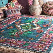 Bungalow Rose Caywood Flatweave Cotton Blue Pink Green Area Rug Green Area Rugs Rugs On Carpet Flat Weave