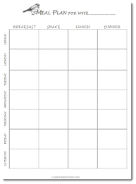 Free Printable Weekly Meal Plan Template Clean Eating With