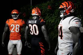Jun 25, 2021 · the bengals and other teams have until july 31 to inform the nfl of their intent to use an alternate color helmet. In With The New Stripes Reviewing The Bengals New Uniforms Cincy Jungle