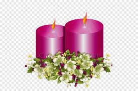 Christmas Candle Burning Candles Flower Arranging Painted Png Pngegg