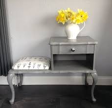 Upcycled Telephone Table Vintage Telephone Table Telephone Table Furniture