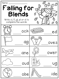 Fall Math And Literacy Worksheet Pack First Grade English Worksheets For Kindergarten Blends Worksheets Literacy Worksheets