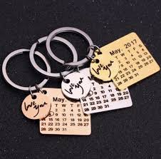 Calendar Key Chain Personalised Calendar Calendar Keychain Key Ring Gifts