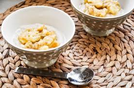 Griessbrei Mit Karamellisierter Banane Rezept Karamellisierte Bananen Griessbrei Griess