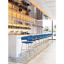 Unbranded Hanna 41 In Dark Blue Bar Chair Set Of 2 101217 The Home Depot In 2020 Bar Chairs Modern Bar Design