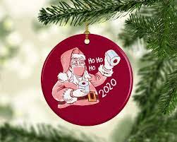 Excited To Share This Item From My Etsy Shop Santa Claus With Mask Holding Toilet Paper Vintage Red Christmas Ornaments Christmas Ornaments Funny Ornaments