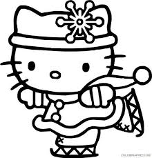 Find more ice skating coloring page printable pictures from our search. Hello Kitty Coloring Pages Ice Skating Coloring4free Coloring4free Com