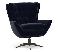 Wells Petite Tufted Upholstered Swivel Armchair In 2020 Swivel Armchair Upholstered Swivel Chairs Most Comfortable Office Chair