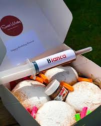 Lucky Bianca Nutella Filled Donuts And If You Want More Just Inject With The Nutella Syringe Ps Don T Get Too Na Filled Donuts Nutella Dessert Boxes