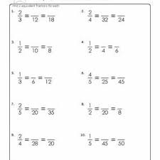 1 for each of the following pairs of fractions, draw in lines so they have the same. 6th Grade Math Fraction Worksheets With Answers