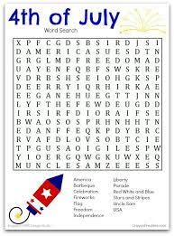 4th of july word search free printable do play learn
