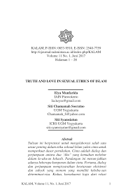 Pdf Truth And Love In Sexual Ethics Of Islam