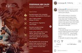 Simak ulasannya di info kesehatan kali ini. Keraton Jogja Buka Lowongan Kerja Berapa Sih Upah Abdi Dalem Suara Jogja