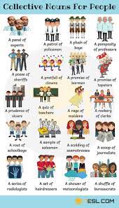 English Idioms On Twitter Collective Nouns A Collective Noun Is A Noun That Refers To Groups Of People Animals Or Things Audience Team Pack And Murder Are All Examples Of Collective Nouns