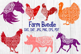 Collection of chicken silhouette svg (47). Free Farm Animal Mandala Bundle Horse Hen Rooster Pig Turkey Chicken Crafter File Download All Free Svg Files Cut