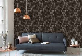 Browse living room decorating ideas and furniture layouts. A S Creation Wallpaper Graphics Copper Grey Metallic Silver 363304
