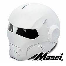 Matte White Masei Ironman Iron Man Helmet Motorcycle Helmet Iron Man Helmet Iron Man Helmet Motorcycle White Motorcycle Helmet