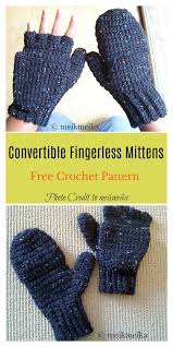 The pattern on this page is correct to the best of our ability but does note two corrections that are not shown on the pdf. 2 In 1 Fingerless Gloves Mittens Free Crochet Pattern