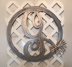 Monogram Door Wreath Door Hanger Door Wreath Monogram Wedding Gift Monogram Home Decor R Monogram Door Wreath Monogram Door Decor Monogram Wall Decor