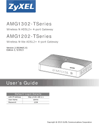 Zyxel Communications Amg1302 T Series User Manual Pdf Download Manualslib