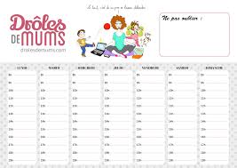 Lorsque les jours et les horaires de travail des salariés sont très variables d'une semaine à l'autre, il est prudent, pour la bonne. Outil Pratique De Maman Ton Planning Hebdomadaire Droles De Mums