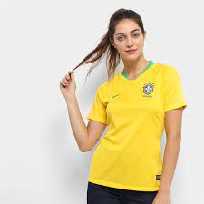 Camisas do brasil na futfanatics. Camisa Selecao Brasil I 2018 S N Torcedor Nike Feminina Amarelo Verde Netshoes