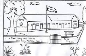 Melalui gambar sekolah, anda bisa tahu jenis sekolahnya. Mewarnai Gambar Lembar Kerja Anak Tk Tema Lingkungan Sekolah