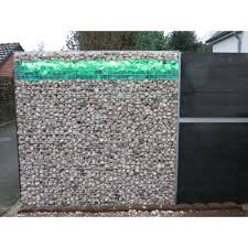 Wpc Zaun Kombination Mit Gabionen Gabion Wall Gabion Wall Design Outdoor Design