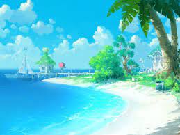 Anime at the beach drawing. Anime Summer Beach Wallpapers Top Free Anime Summer Beach Backgrounds Wallpaperaccess