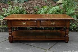 How to organize the second hand coffee table? A Titchmarsh And Goodwin Style Oak Two Drawer Coffee Table For Sale In Uttoxeter Staffs Preloved