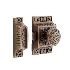 With this type of lock. Solid Brass Cabinet Latch With Windsor Knob Hardware