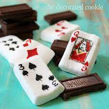 Marshmallow Playing Cards And Memory Game The Decorated Cookie Cookie Decorating Casino Birthday Casino Themed Party