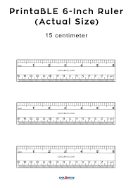 These rulers are actual size so you'll want to take care to keep them that way when you print. Printable 6 Inch Ruler Actual Size
