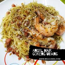 Beri topping udang goreng dan taburi dengan bahan taburan. Resepi Angel Hair Goreng Udang Sedap Mudah Ini Adalah Bellarina Natasya