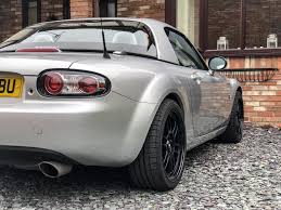 Mazda Mx5 Miata Mk3 Silver Black Japan Racing Jr7 S 8 Wide Racing Beat Manifold Il Motorsport Dual Resonator Back Box Miata Nc Miata Mazda Mx5 Miata