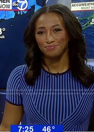 WornOnTV: Brittany's blue striped dress