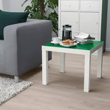 A classic glass side table can give your space a sense of glamour. Lack Side Table White Green 21 5 8x21 5 8 Ikea