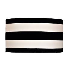 Black And White Striped Lamp Shade 16 Inch Euro Fitter Deck Stripe Drum Shade Shades Of Light Drum Shade Drum Light White Lamp Shade