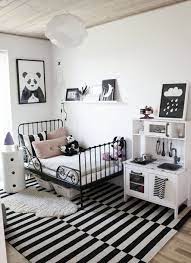 63 Best Stylish Black And White Bedroom Ideas Roundecor White Kids Room White Girls Rooms Modern Kids Room