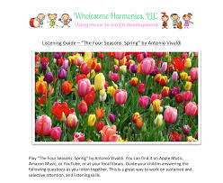 We did not find results for: Listening Guide The Four Seasons Spring By Vivaldi Wholesome Harmonies Llc
