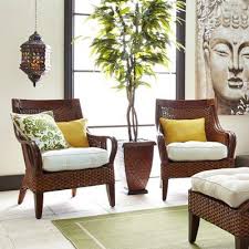 Temani Brown Wicker Chair Wicker Chair Sunroom Furniture Chair